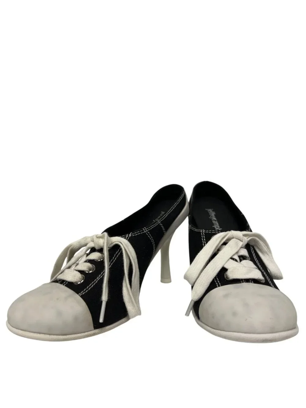 Jeffrey Campbell Sneaker Heels Black White Size 5.5 Platform Sneakers New Flaws